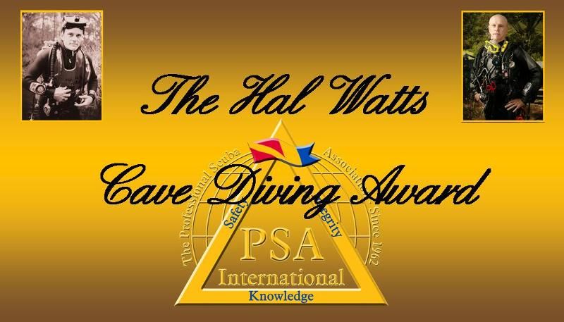 Hal Watts cave diving awards