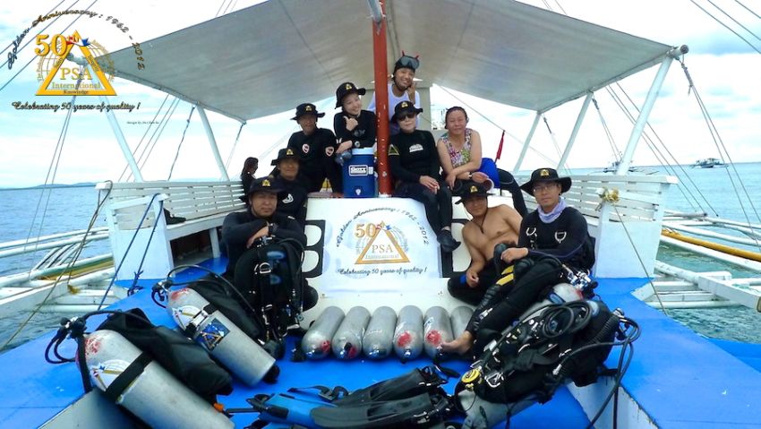 Group Photo on the Diving Boat after Diving