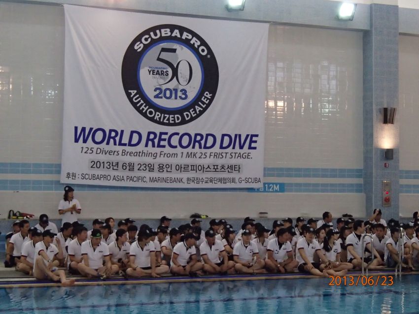 psai korea participates in scubapro's new world record